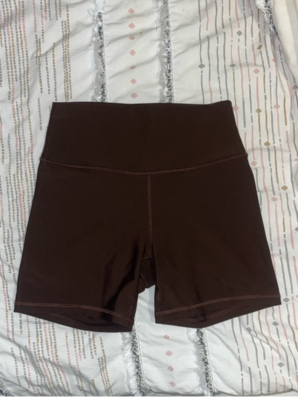 Abercrombie & Fitch Brown High-Rise Bike Shorts
